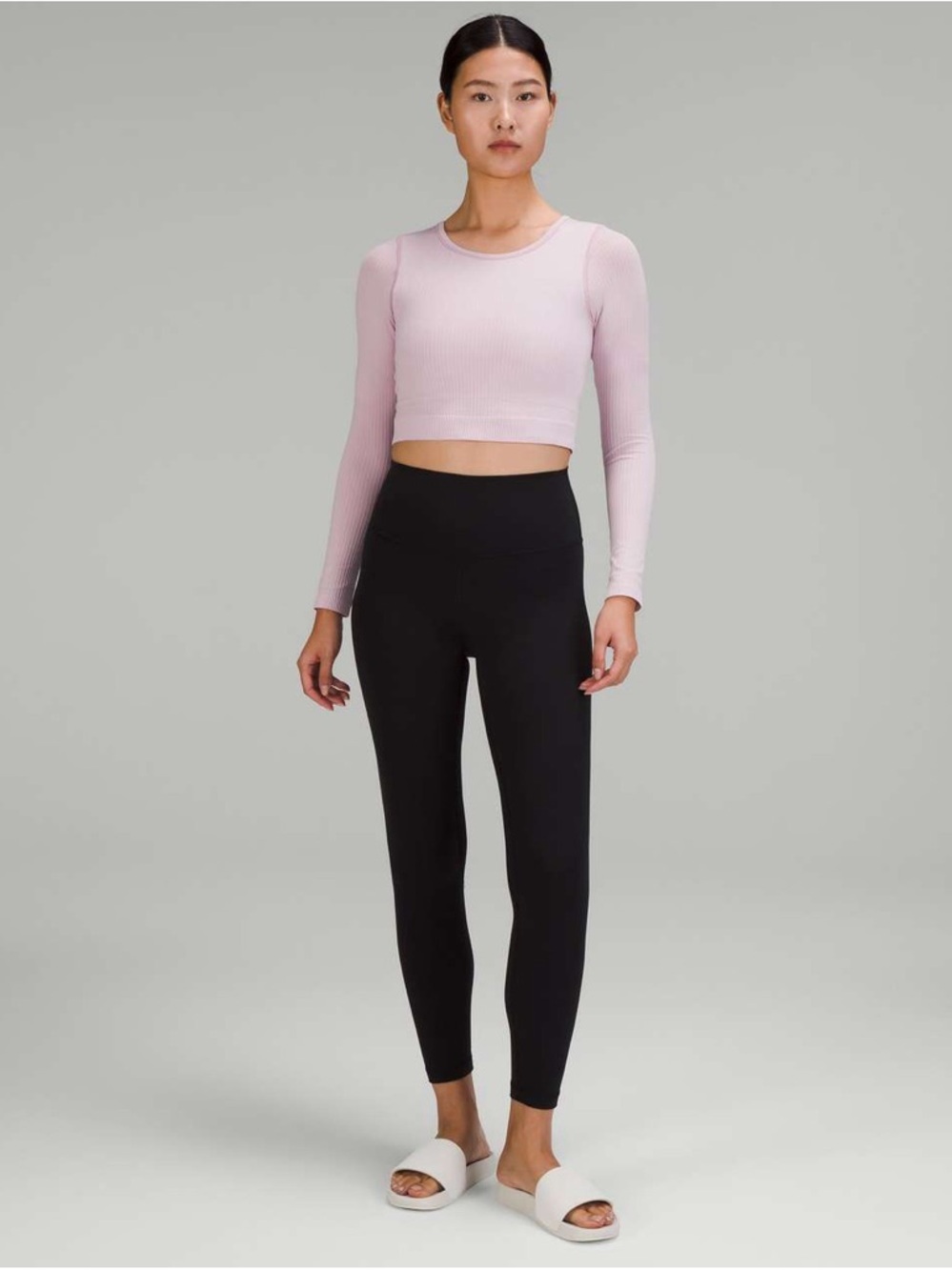 Lululemon Pink Peony Ebb to Street Long Sleeve Shirt Size 8